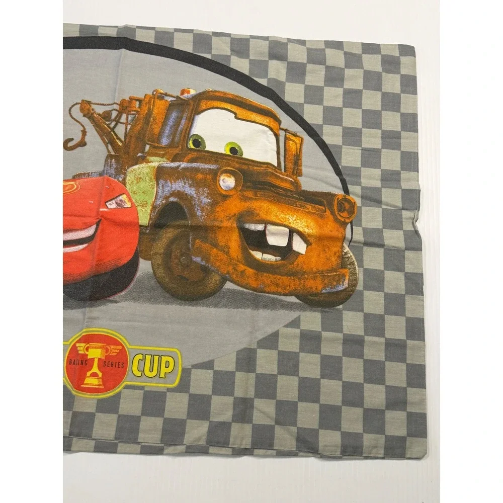 Disney‎ Pixar Cars Sheet Set Grey Lightning McQueen Mater Piston Cup Twin 4pc